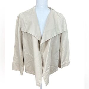 🔥🔥Westbound Open Front Jacket/blazer Tan Size XL Linen Cotton